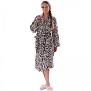 Felnőtt Leopard Robe nők nyomtatott pizsama